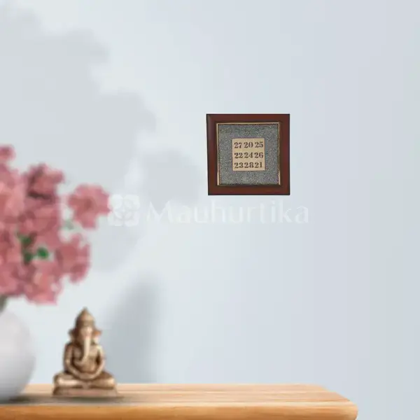 Kuberakolam Pyrite Dust Frame - Wealth Attraction Yantra