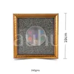 Pyrite Dust Frame With 7 Chakra Symbol Carved Selenite Plate - Spiritual Harmony Yantra