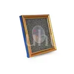 Pyrite Dust Frame With 7 Chakra Symbol Carved Selenite Plate - Spiritual Harmony Yantra