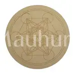 Sacred Geometry Boho Feminine Divinity Magos Circle Crystal Grid Plate - Spiritual Decor