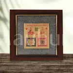 Shree Pyrite Yantra + Sampoorna Laxmi Ganesh Pyrite Yantra Dust Frame - Prosperity & Wisdom