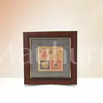 Shri Sampoorna Laxmi Ganesh Yantra Pyrite Dust Frame - Prosperity Symbol