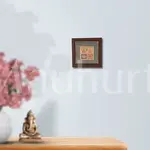 Shri Sampoorna Laxmi Ganesh Yantra Pyrite Dust Frame - Prosperity Symbol