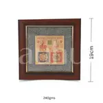 Shri Sampoorna Laxmi Ganesh Yantra Pyrite Dust Frame - Prosperity Symbol