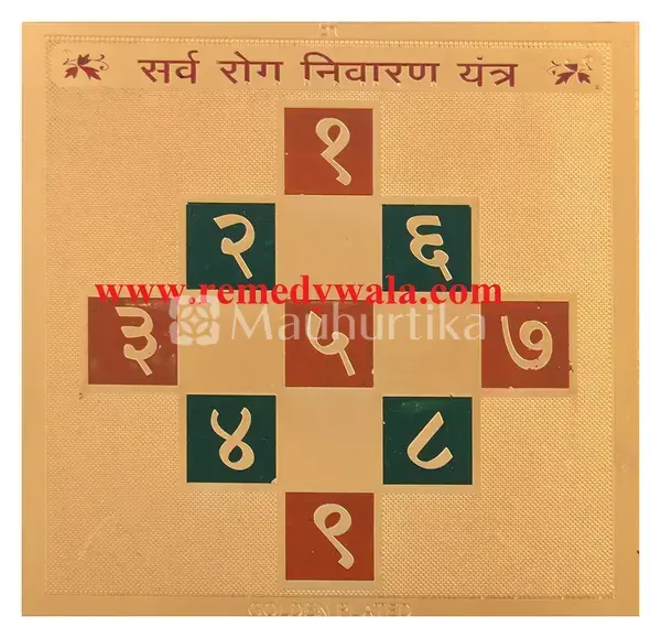 Siddh Rog Nivaran Yantra - Energized Healing Yantra