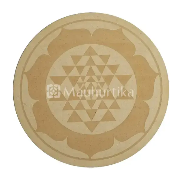 Sri Yantra Crystal Grid Plate - Spiritual Energy Enhancer