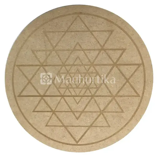 Sriyantra Sacred Geometry Crystal Grid Plate - Spiritual Energy Enhancer